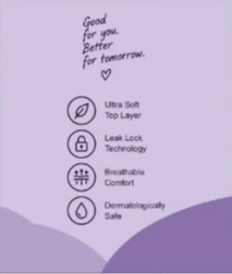 Left side: good for you, better for tomorrow, with the four pack benefits listed.